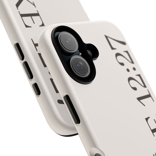 Consider the Wildflowers - Modern Vertical | Luke 12:27 Phone Case (Cream)