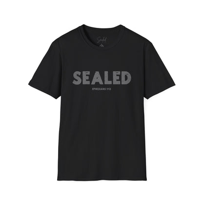 SEALED EPHESIANS 1:13 MENS SOFTSTYLE TEE (FRONT DESIGN)