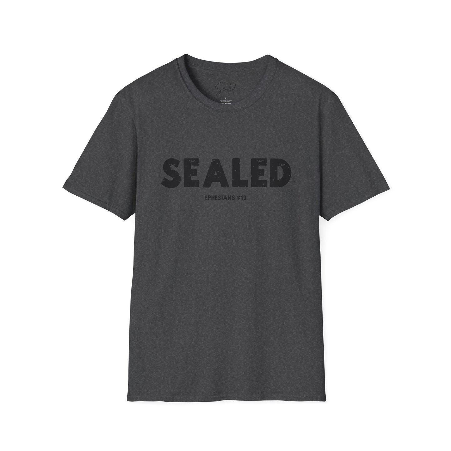 SEALED EPHESIANS 1:13 MENS SOFTSTYLE TEE (FRONT DESIGN)