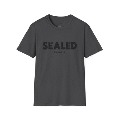 SEALED EPHESIANS 1:13 MENS SOFTSTYLE TEE (FRONT DESIGN)