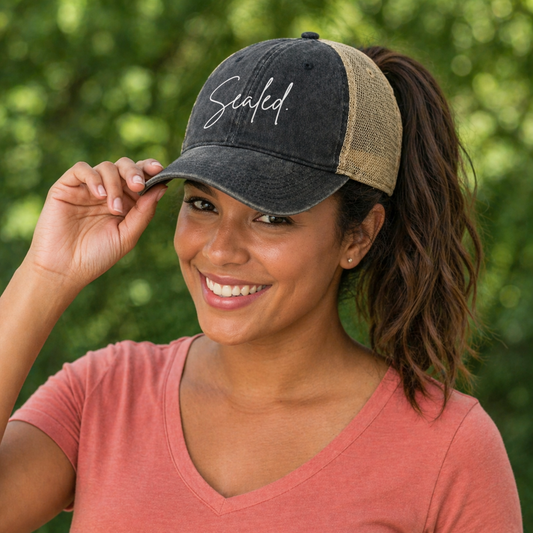 SEALED. PONYTAIL HAT