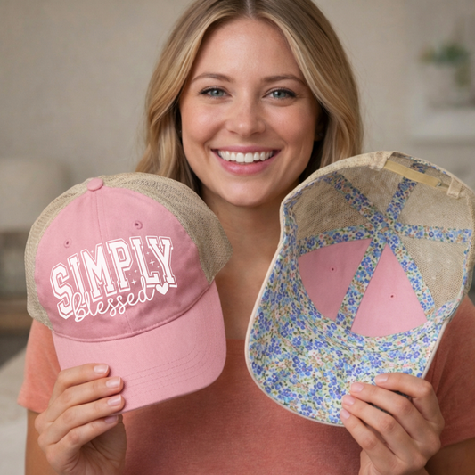 SIMPLY BLESSED PONYTAIL HAT