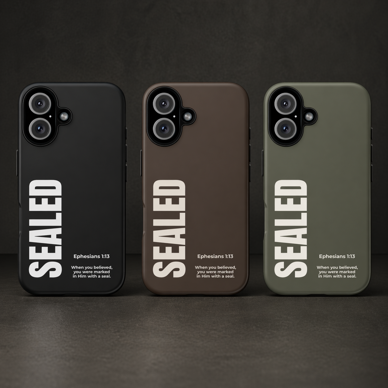 SEALED PHONE CASE (MODERN BLACK)