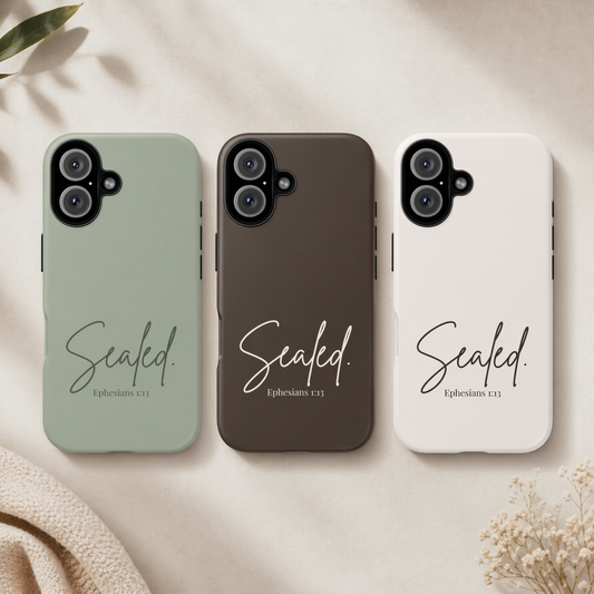 SEALED. PHONE CASE (CREAM)